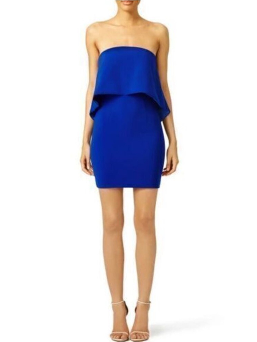 JAYGODFREY Strapless Cobalt Blue Viola Sheath Dress